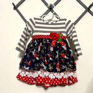 Counting Dasies Christmas Nutcracker Dress Baby Girls Size 12 Month